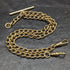 British Vintage Gold Plated Double Albert Chain